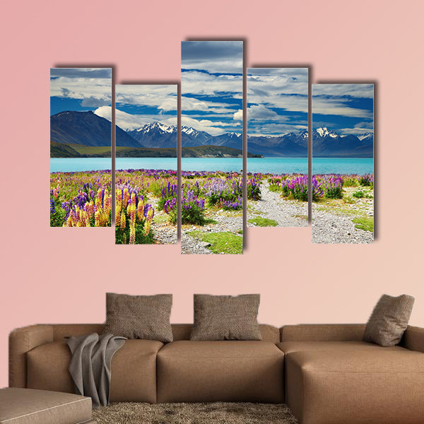 Lake Tekapo, Southern Alps, New Zealand Multi panel canvas wall art