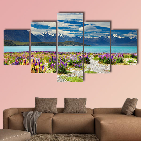 Lake Tekapo, Southern Alps, New Zealand Multi panel canvas wall art