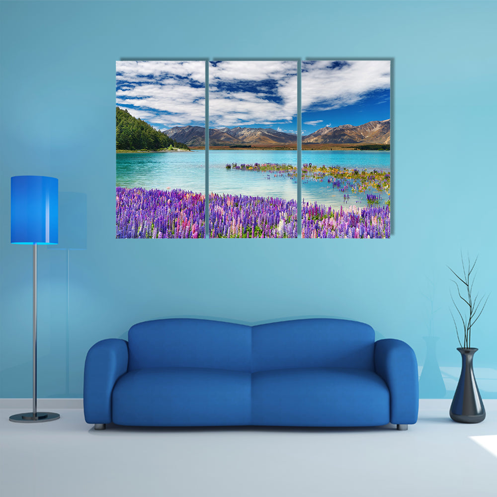 The Tekapo Lake On The Southern Island, Multi Panel Canvas Wall Art