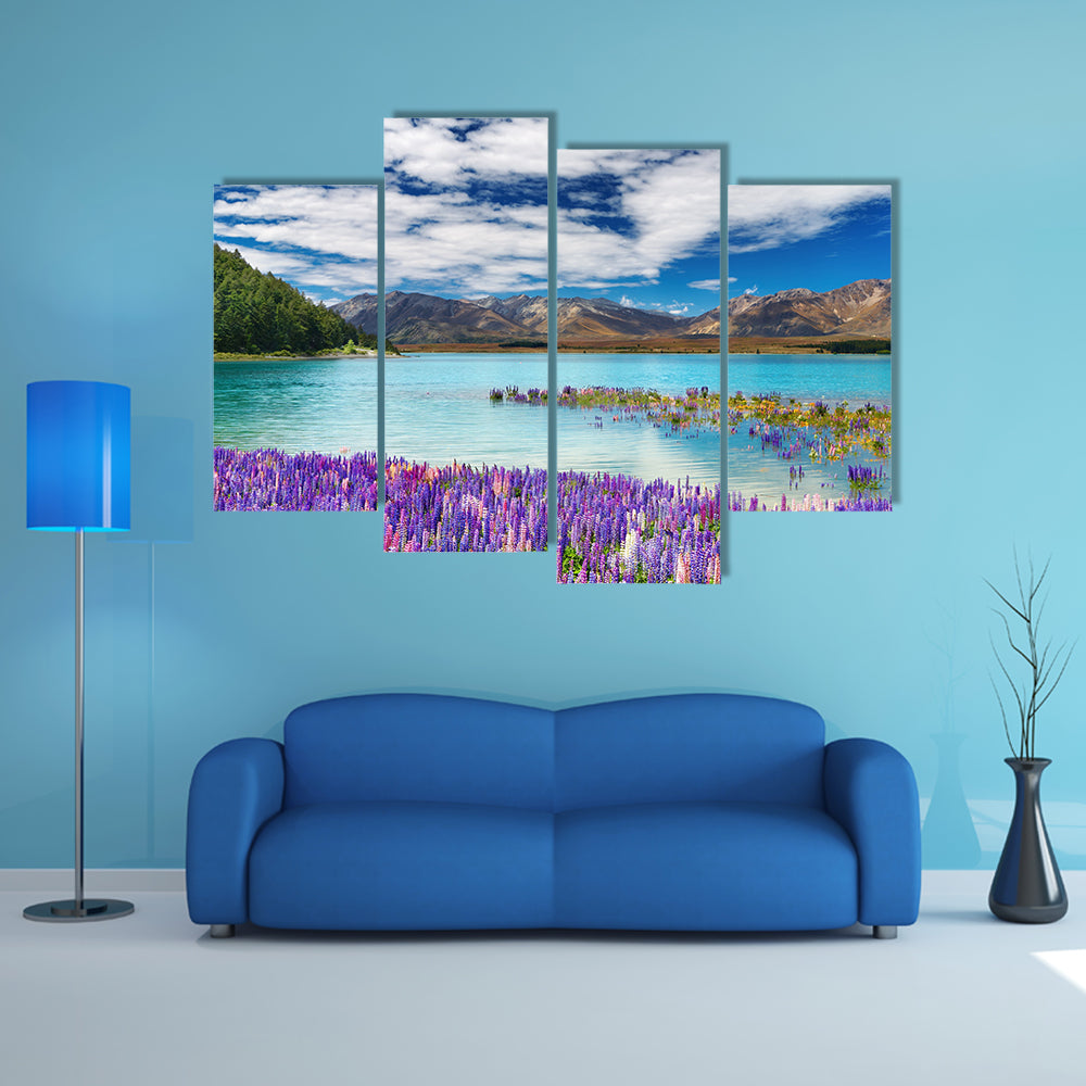 The Tekapo Lake On The Southern Island, Multi Panel Canvas Wall Art