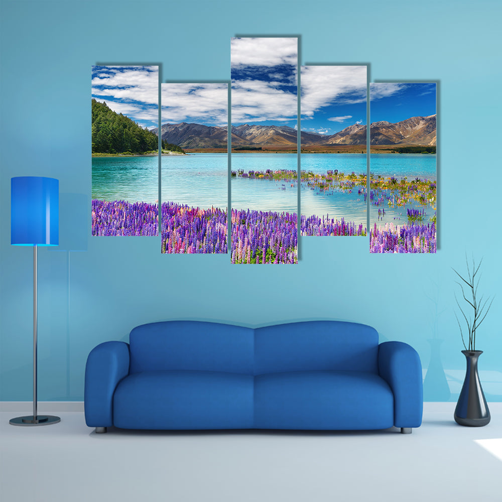 The Tekapo Lake On The Southern Island, Multi Panel Canvas Wall Art