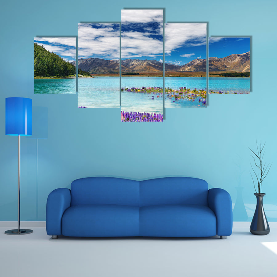 The Tekapo Lake On The Southern Island, Multi Panel Canvas Wall Art