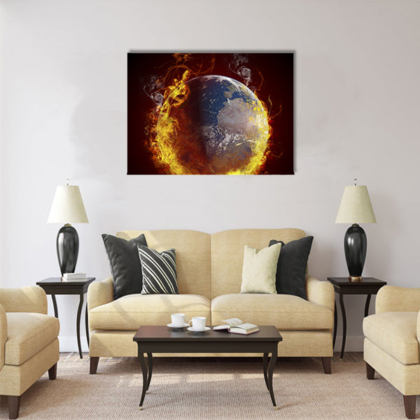 global warming concept Multi Panel Canvas Wall Art