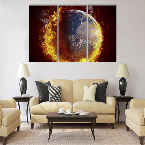global warming concept Multi Panel Canvas Wall Art