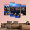 Singapore cityscape at night multi panel canvas wall art