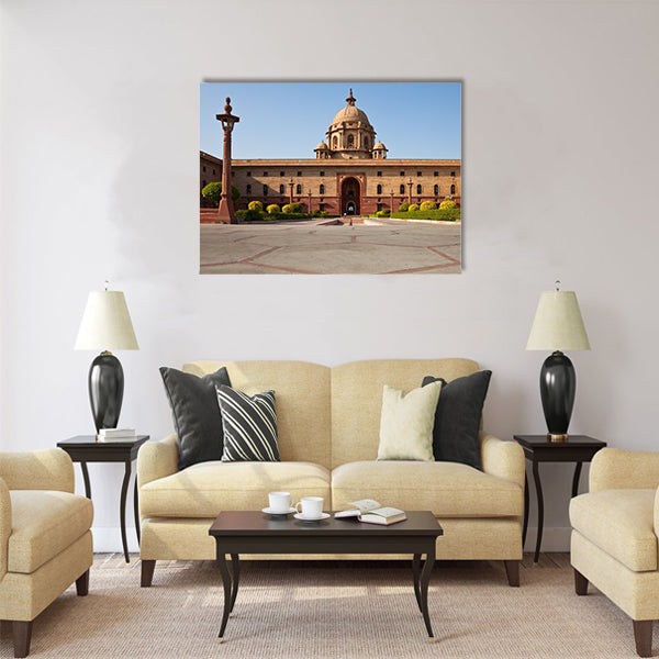 One of the many entrances to Rashtrapati Bhavan Multi Panel Canvas Wall Art