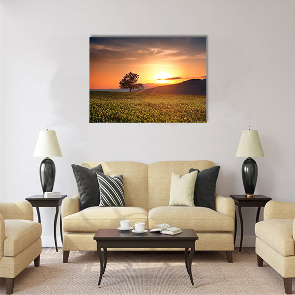 bulgarian sumer HDR sunset Multi panel canvas wall art