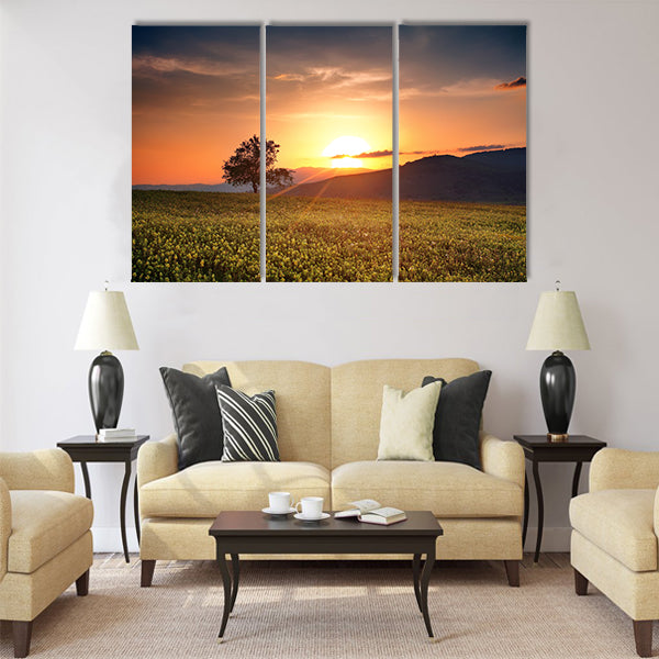 bulgarian sumer HDR sunset Multi panel canvas wall art