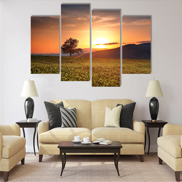 bulgarian sumer HDR sunset Multi panel canvas wall art