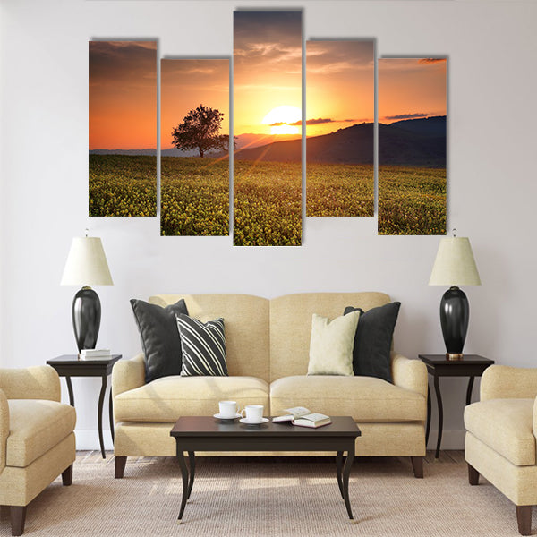 bulgarian sumer HDR sunset Multi panel canvas wall art