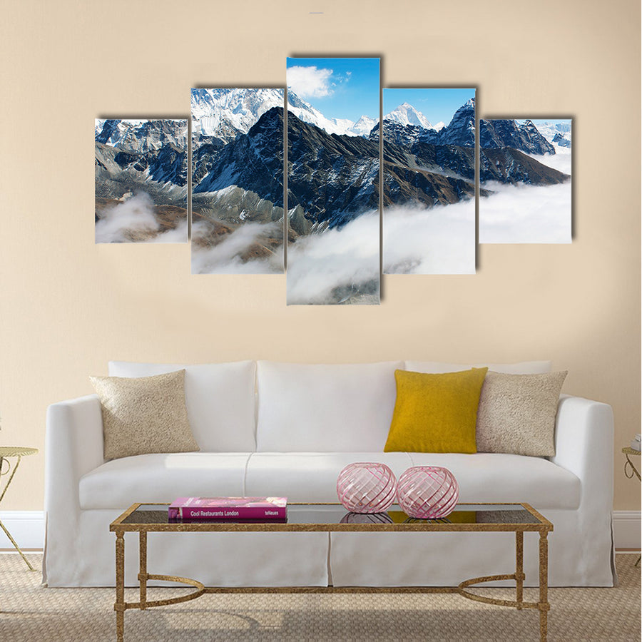 View from Gokyo to everest Multi panel canvas wall art