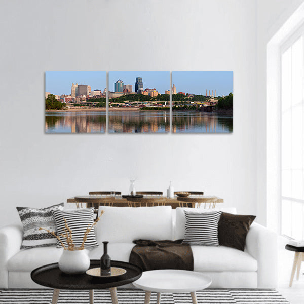 Kansas City skyline, image of the Kansas City downtown district panoramic canvas wall art