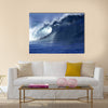 close up image of wave in ocean in Fiji multi panel canvas wall art