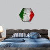 - Flag of Italy hexagonal canvas wall art