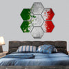 - Flag of Italy hexagonal canvas wall art