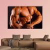 Muscular man top body studio shot Multi panel canvas wall art