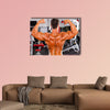 rear view of male bodybuilder Multi panel canvas wall art