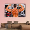 rear view of male bodybuilder Multi panel canvas wall art