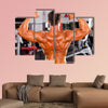 rear view of male bodybuilder Multi panel canvas wall art