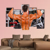 rear view of male bodybuilder Multi panel canvas wall art