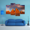 Sunset in Sahara Desert Hoggar mountains Algeria Multi panel canvas wall art