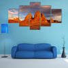 Sunset in Sahara Desert Hoggar mountains Algeria Multi panel canvas wall art