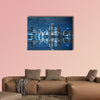 Chicago Downtown at Night multi panel canvas wall art