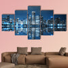 Chicago Downtown at Night Multi panel canvas wall art