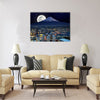 Surreal view of Yokohama city Multi panel canvas wall art