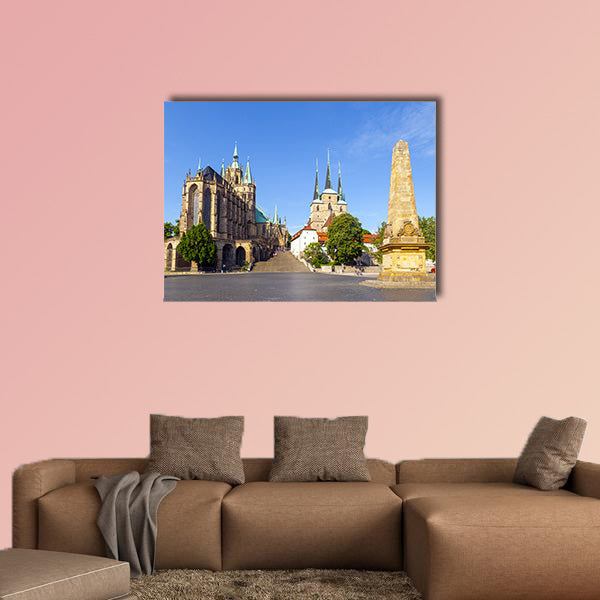Dom hill of Erfurt Germany multi panel canvas wall art