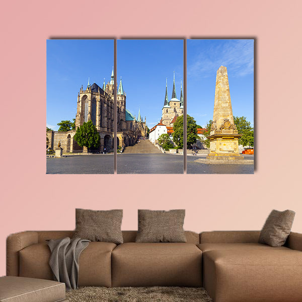 Dom hill of Erfurt Germany multi panel canvas wall art
