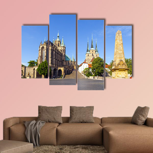Dom hill of Erfurt Germany multi panel canvas wall art