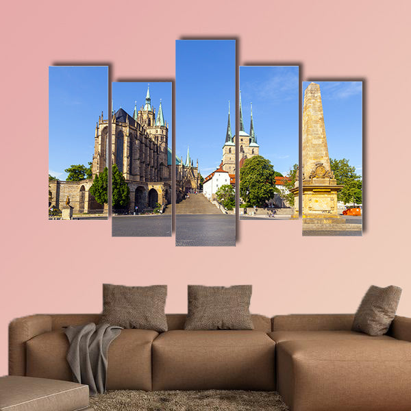 Dom hill of Erfurt Germany multi panel canvas wall art