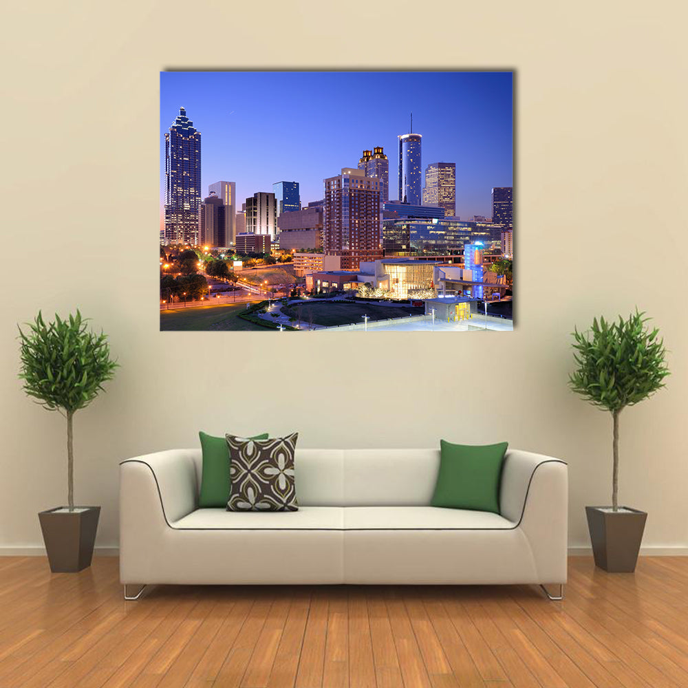 Morning view of downtown Atlanta, Georgia, USA Multi panel canvas wall art