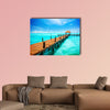 Vacation in Tropic Paradise Jetty on Isla Mujeres, Mexico canvas wall art