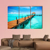 Vacation in Tropic Paradise Jetty on Isla Mujeres, Mexico canvas wall art