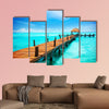 Vacation in Tropic Paradise Jetty on Isla Mujeres, Mexico canvas wall art