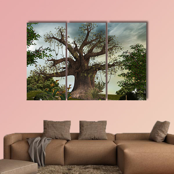 Fabulous garden multi panel canvas wall art