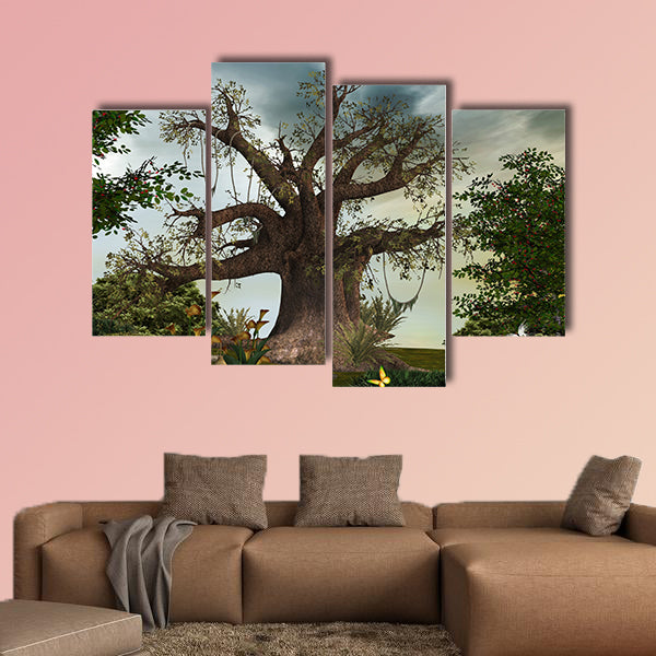 Fabulous garden multi panel canvas wall art