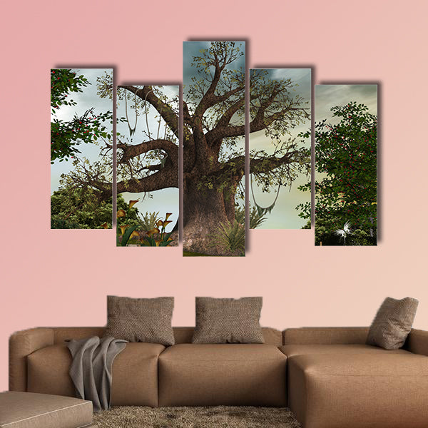 Fabulous garden multi panel canvas wall art