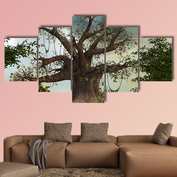 Fabulous garden multi panel canvas wall art