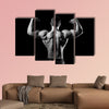 Bodybuilder showing his muscles Multi panel canvas wall art