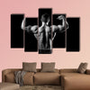 Bodybuilder showing his muscles Multi panel canvas wall art