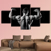 Bodybuilder showing his muscles Multi panel canvas wall art