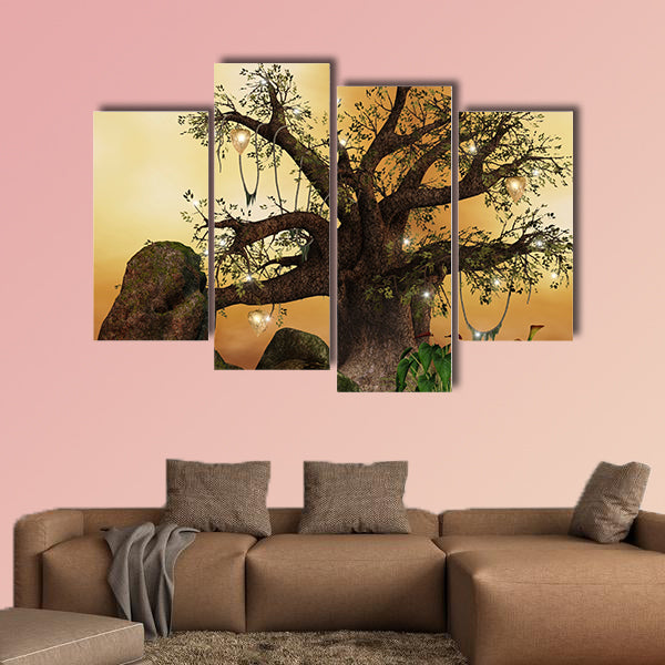 Enchanted nature series multi panel canvas wall art