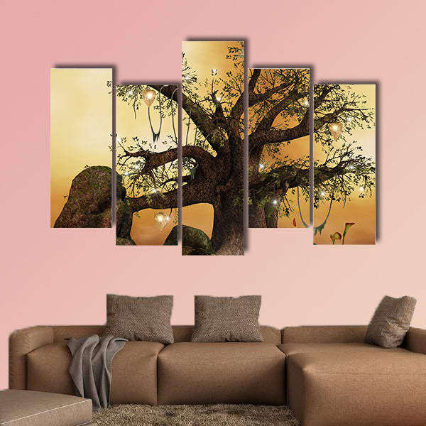 Enchanted nature series multi panel canvas wall art