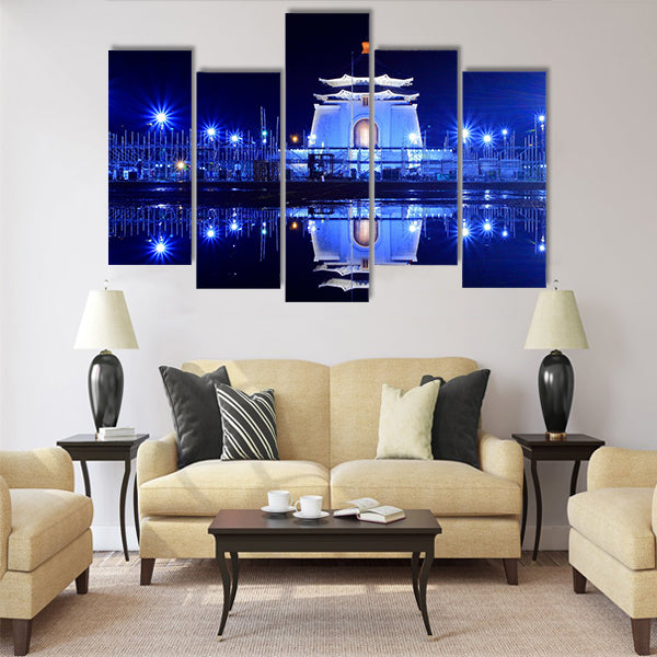night view of Taipei, Chiang Kai-shek  Multi panel canvas wall art