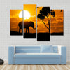 Silhouette of elephant Element of design Multi panel canvas wall art