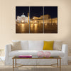 Italy. Rome. Vatican. Saint Peter's Square at night Multi panel canvas wall art