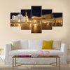 Italy. Rome. Vatican. Saint Peter's Square at night Multi panel canvas wall art